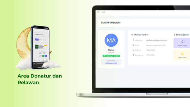 Area Donatur dan Relawan