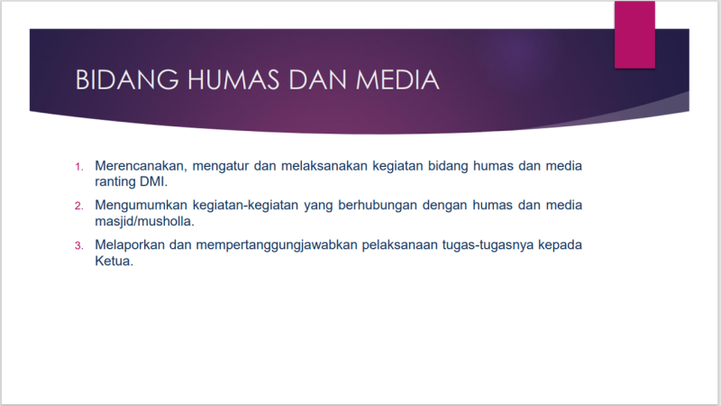 Job Description Humas Dan Media