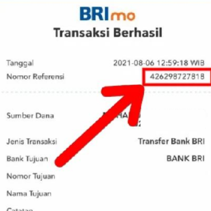 Contoh Nomor Referensi