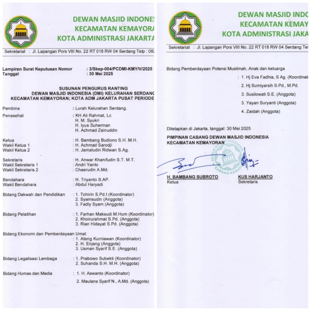 Profil DMI Kelurahan Serdang