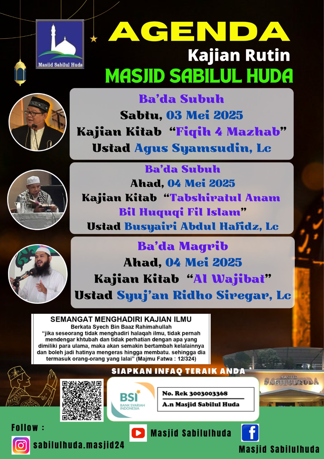Keagamaan dan Dakwah - Kajian Rutin Masjid Sabilul Huda