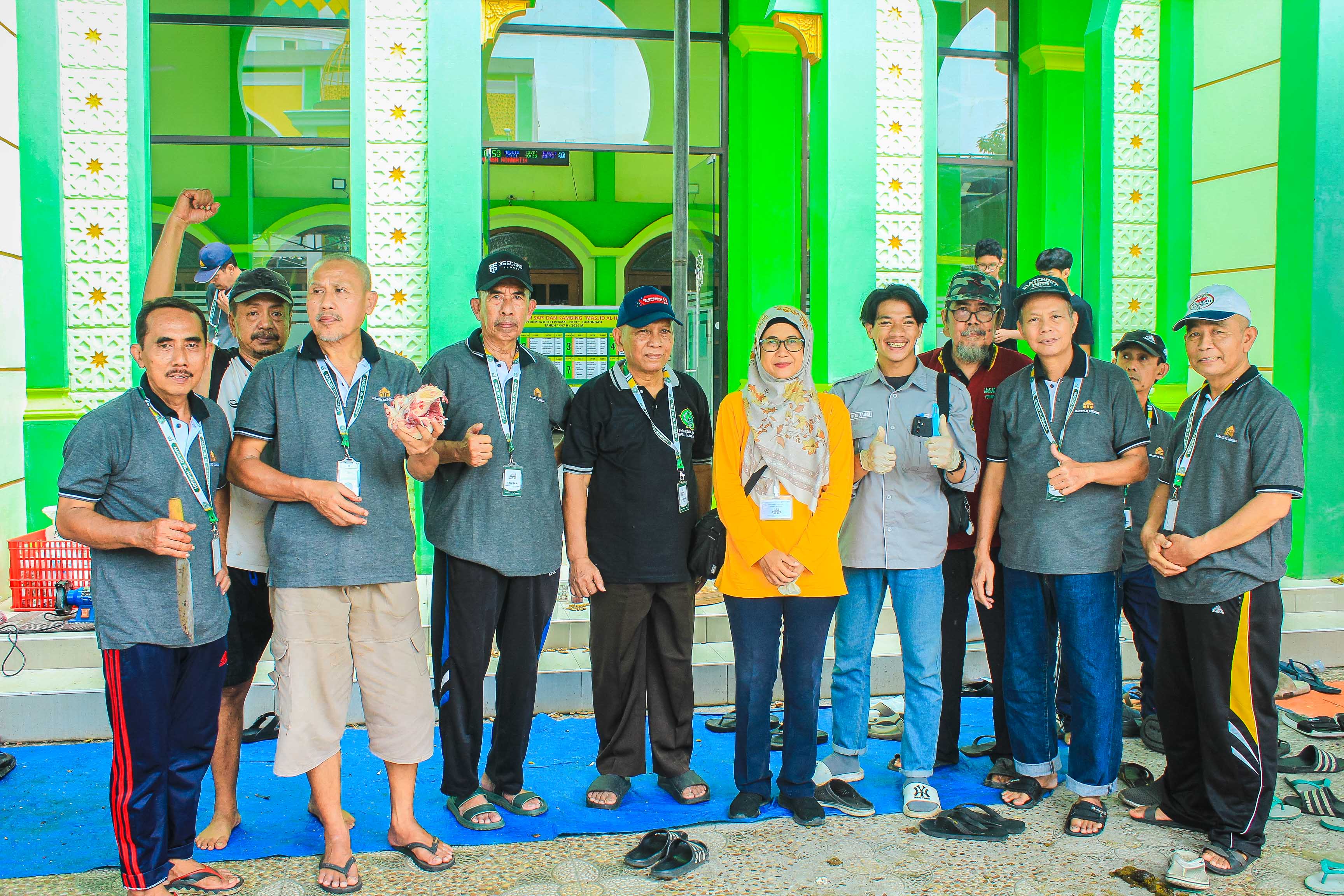 Masjid Jami’ Al-Hikmah Perumda Deket Permai Selenggarakan Sholat Idul Adha, Sembelih  22 Hewan Kurban