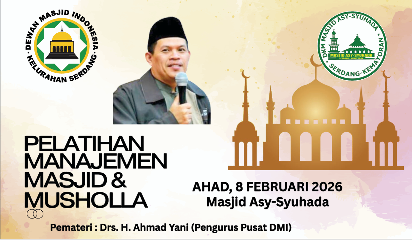 Pelatihan Manajemen Masjid dan Musholla oleh Drs. H. Ahmad Yani ( Pengurus Pusat DMI )