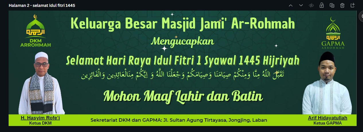 Selamat Hari Raya Idul Fitri 1445 H