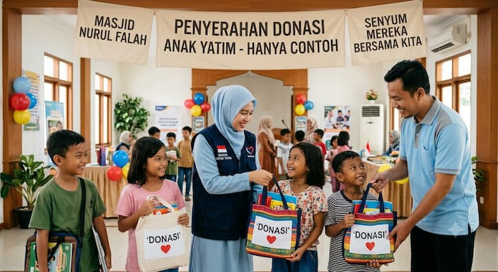 Penyaluran Dana Ke anak Yatim