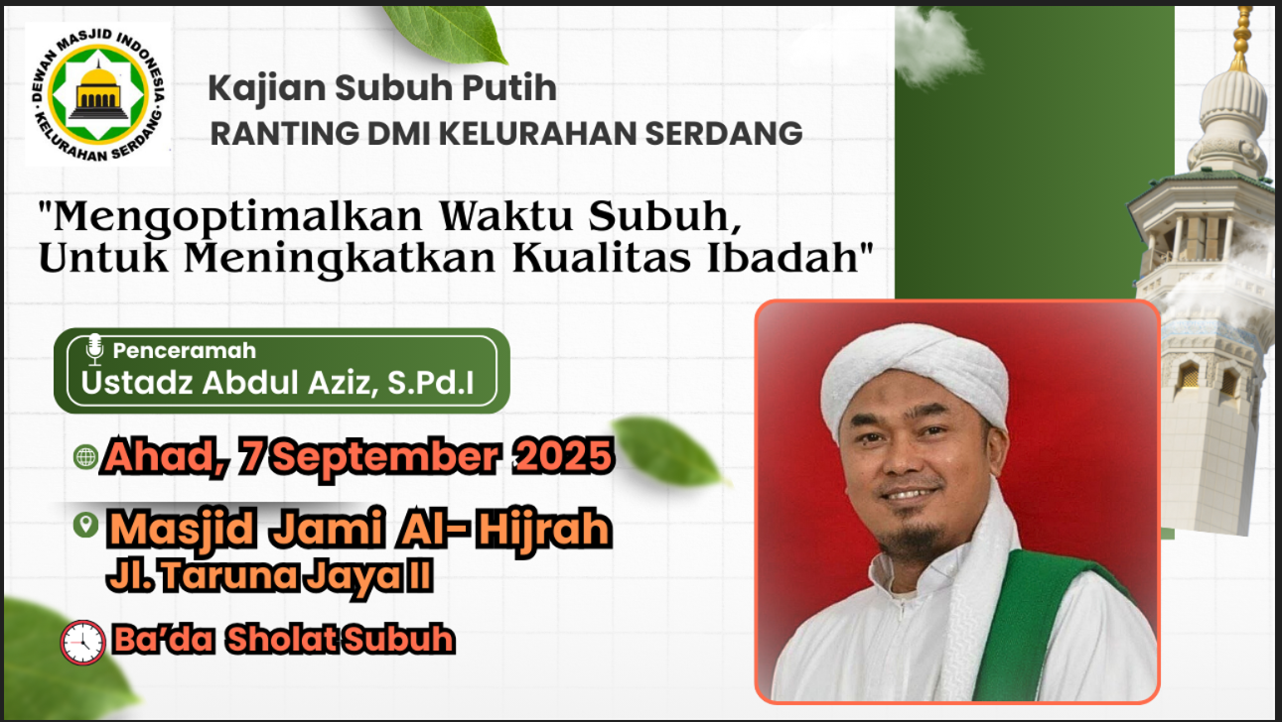 Kajian Subuh Putih - Ahad 7 September 2025 ( DMI Serdang )