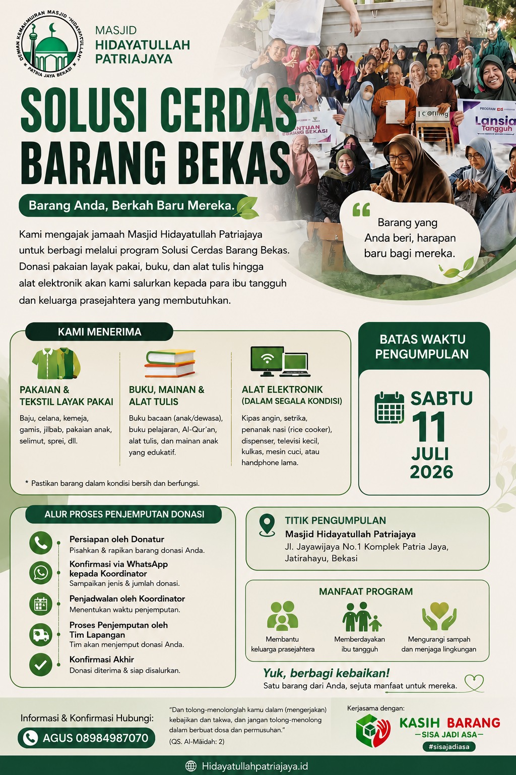 AYO BERBAGI, BARANG BEKAS JADI BERKAH!